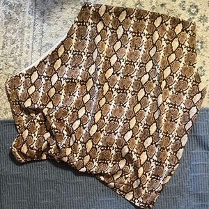 Snake Print asymmetrical cold shoulder Top